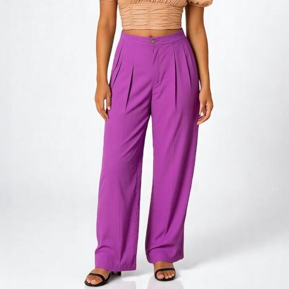 URBAN OUTFITTERS Pink Purple Hi Rise Pants - Picture 1 of 11